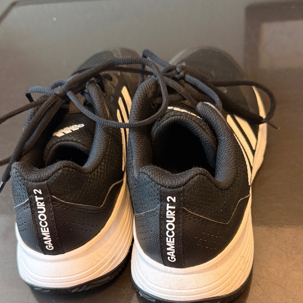Adidas GameCourt 2 Black and White Tennis Shoes